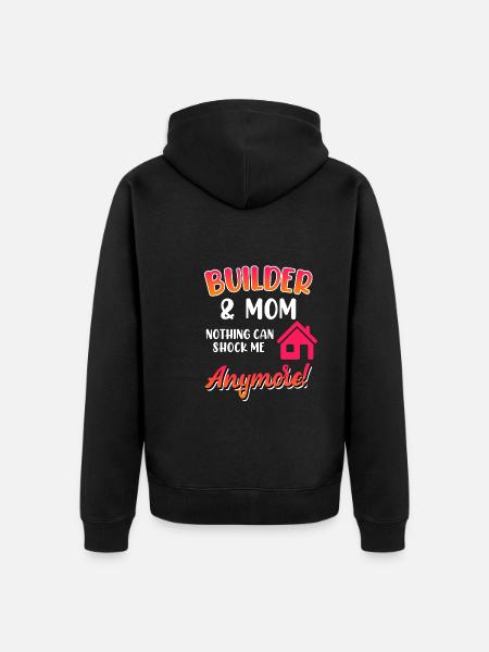 Constructeur et maman Maison - Veste à capuche bio Premium Unisexe - noir