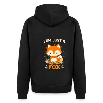 Je ne suis qu’un enfant renard - Veste à capuche bio Premium Unisexe - noir - Dos - Nico (187cm)