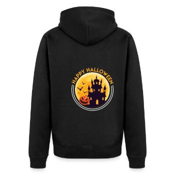 Château d’Halloween Tôt Halloween - Veste à capuche bio Premium Unisexe - noir - Dos - Nico (187cm)