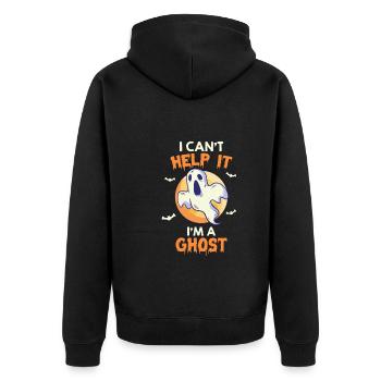 Fantômes Halloween - Veste à capuche bio Premium Unisexe - noir - Dos - Nico (187cm)