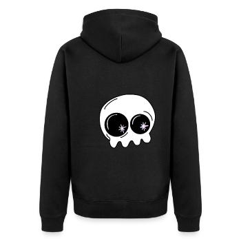Little ghost Halloween - Unisex Premium Organic Zip Hoodie - black - Back - Nico (187cm)
