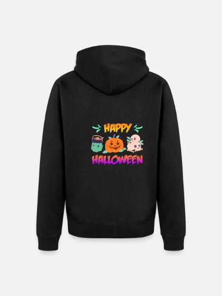 Joyeux halloween - Veste à capuche bio Premium Unisexe - noir