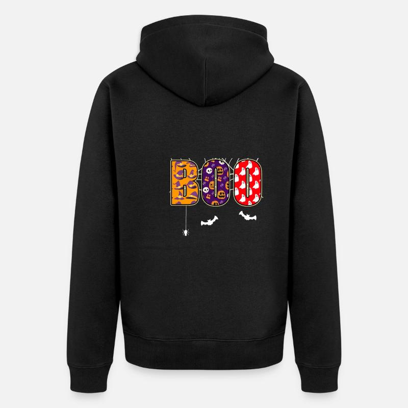 Boo Halloween - Veste à capuche bio Premium Unisexe - noir