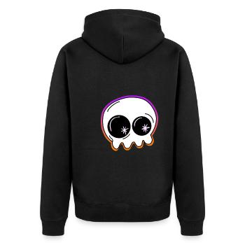 Little ghost Halloween - Unisex Premium Organic Zip Hoodie - black - Back - Nico (187cm)