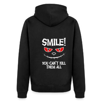 Chat Halloween Monster - Veste à capuche bio Premium Unisexe - noir - Dos - Nico (187cm)