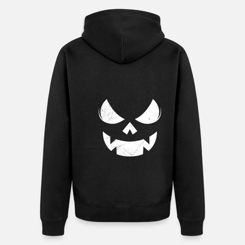 Bone Face Halloween - Veste à capuche bio Premium Unisexe - noir