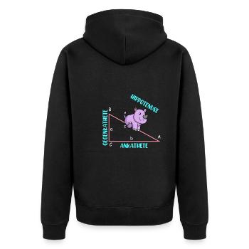Mathématicien Professeur de mathématiques Hippotenuse - Veste à capuche bio Premium Unisexe - noir - Dos - Nico (187cm)