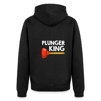 Pömpel King Plombier Spengler - Veste à capuche bio Premium Unisexe - noir - Dos - Nico (187cm)
