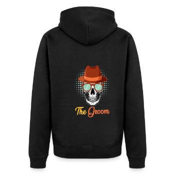 Mariage Hommes Groom Jungesellenabschied - Veste à capuche bio Premium Unisexe - noir - Dos - Nico (187cm)