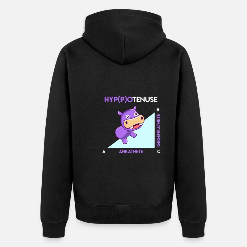 Hypoténuse Hippoténouse Math - Veste à capuche bio Premium Unisexe - noir