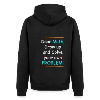 Les mathématiques grandissent et résolvent votre propre problème - Veste à capuche bio Premium Unisexe - noir - Dos - Nico (187cm)