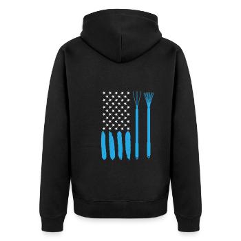 USA Gardener Data Center Jardinage - Veste à capuche bio Premium Unisexe - noir - Dos - Nico (187cm)