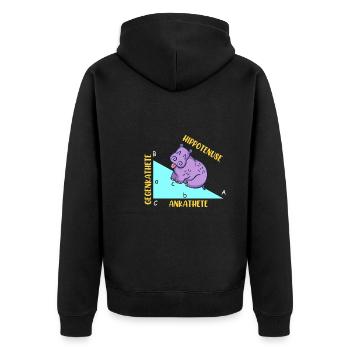 Hippotenuse Math - Veste à capuche bio Premium Unisexe - noir - Dos - Nico (187cm)