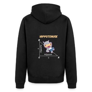 Drôle de mathématicien Design Hippotenuse - Veste à capuche bio Premium Unisexe - noir - Dos - Nico (187cm)