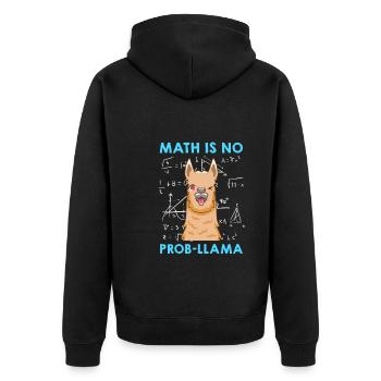 Les mathématiques ne sont pas des mathématiciens Prob-llama - Veste à capuche bio Premium Unisexe - noir - Dos - Nico (187cm)