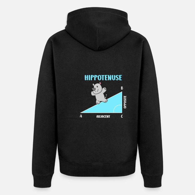 Hippotenuse Professeur de mathématiques Mathématicien - Veste à capuche bio Premium Unisexe - noir