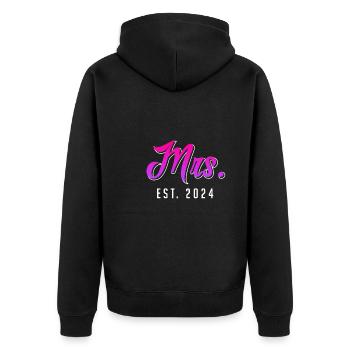 Mme M. Deco Mariage - Veste à capuche bio Premium Unisexe - noir - Dos - Nico (187cm)