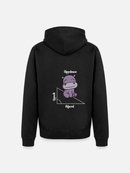 Hippotenuse Lustiges Mathe - Premium økologisk unisex-hættejakke - sort