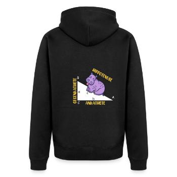 Hippotenuse Math - Veste à capuche bio Premium Unisexe - noir - Dos - Nico (187cm)