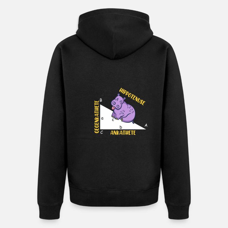 Hippotenuse Math - Veste à capuche bio Premium Unisexe - noir