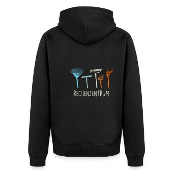Landschaftsbauer Garten Schrebergarten - Unisex Premium Bio Zip Hoodie - Schwarz - Hinten - Nico (187cm)