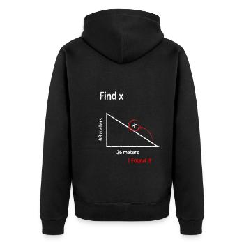 Find x Fine X Math Math Teacher - Unisex Premium Organic Zip Hoodie - black - Back - Nico (187cm)