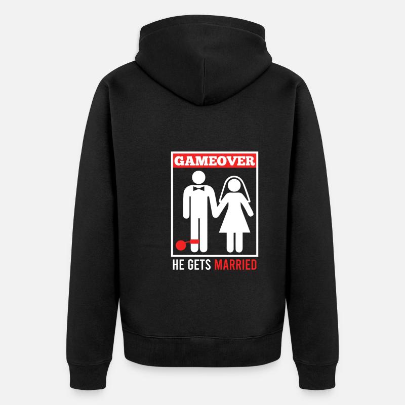 Game over - Mari Groom Jungesellenabschied - Veste à capuche bio Premium Unisexe - noir