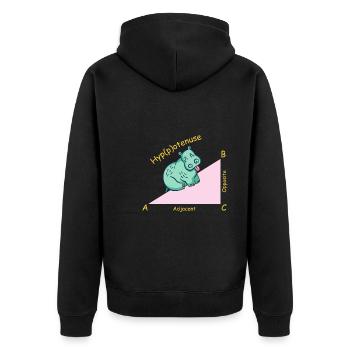 Professeur de mathématiques mathématicien Hippotenuse - Veste à capuche bio Premium Unisexe - noir - Dos - Nico (187cm)