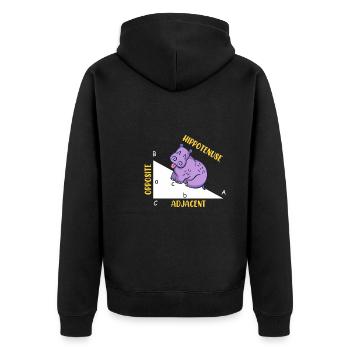 Hippotenuse Math - Veste à capuche bio Premium Unisexe - noir - Dos - Nico (187cm)