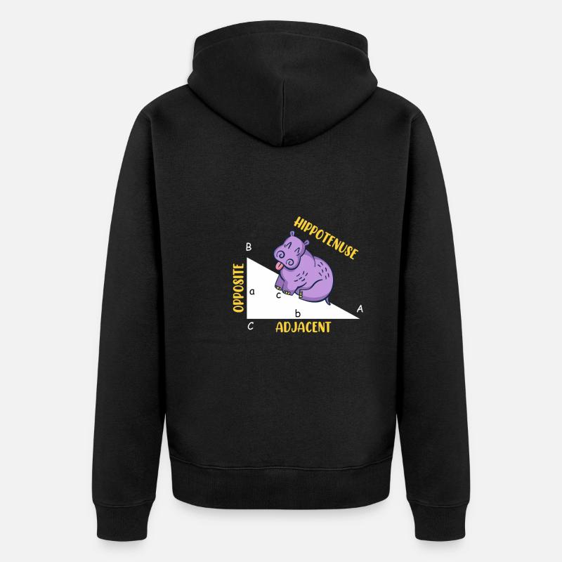 Hippotenuse Math - Veste à capuche bio Premium Unisexe - noir