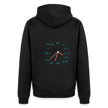 Mathématicien regarder drôle de mathématiques - Veste à capuche bio Premium Unisexe - noir - Dos - Nico (187cm)