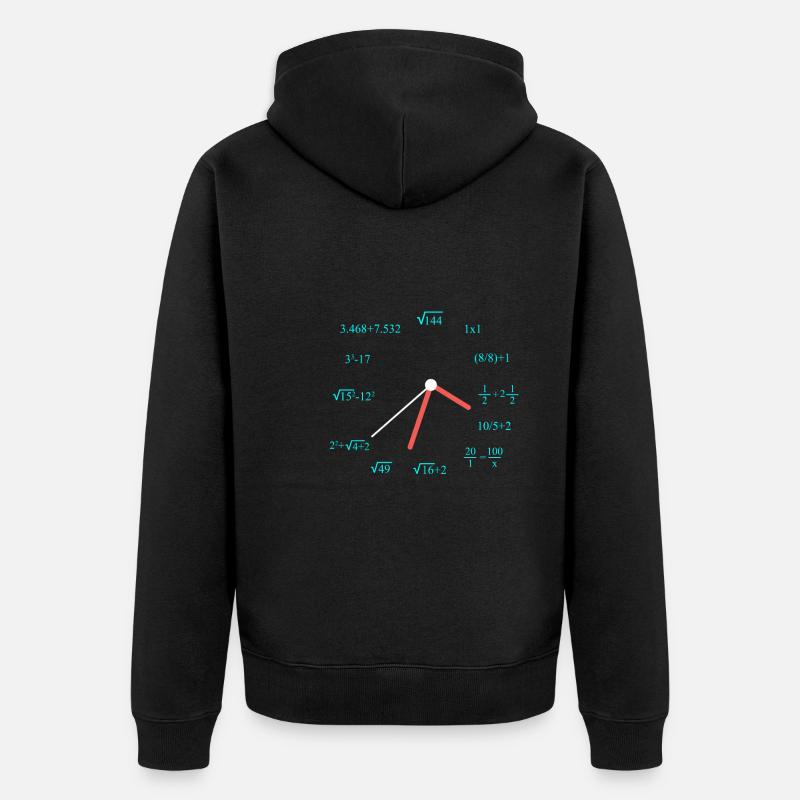 Mathématicien regarder drôle de mathématiques - Veste à capuche bio Premium Unisexe - noir