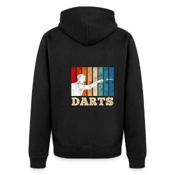 Darts players dartboard darts darts - Unisex Premium Organic Zip Hoodie - black - Back - Nico (187cm)