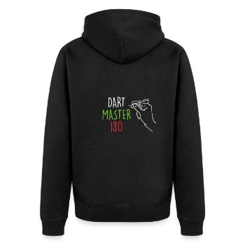 Dart Master 180 en fléchettes - Veste à capuche bio Premium Unisexe - noir - Dos - Nico (187cm)