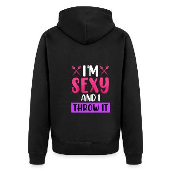 Fléchettes Femmes Fléchettes Femmes Accessoires Fléchettes Fléchettes - Veste à capuche bio Premium Unisexe - noir - Dos - Nico (187cm)