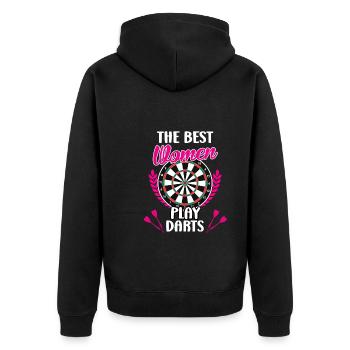 Women Darts Women Darts Darts Darts Accessories Darts - Unisex Premium Organic Zip Hoodie - black - Back - Nico (187cm)