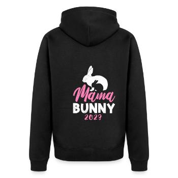 Maman Lapin 2023 tomber enceinte Mère Maman - Veste à capuche bio Premium Unisexe - noir - Dos - Nico (187cm)