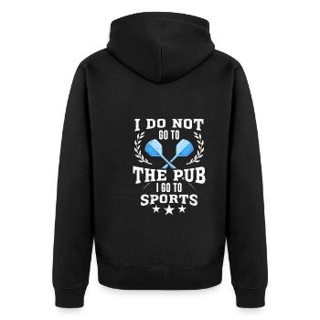 Pub Sports Darts Play Darts Hits Darts - Unisex Premium Organic Zip Hoodie - black - Back - Nico (187cm)