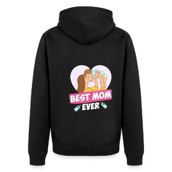 Meilleure maman de tous les temps Meilleure maman du monde Mère Enfant - Veste à capuche bio Premium Unisexe - noir - Dos - Nico (187cm)
