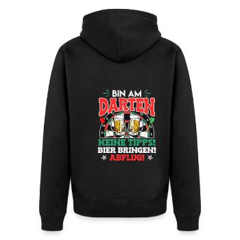 Je suis au Darten! Apportez de la bière et décollez! - Veste à capuche bio Premium Unisexe - noir - Dos - Nico (187cm)