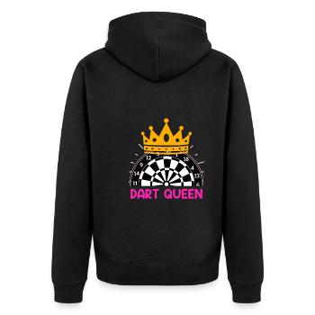 Dart Queen Darts Accessoires Fléchettes Femme - Veste à capuche bio Premium Unisexe - noir - Dos - Nico (187cm)
