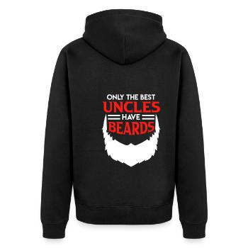Les meilleurs oncles ont une barbe - Veste à capuche bio Premium Unisexe - noir - Dos - Nico (187cm)
