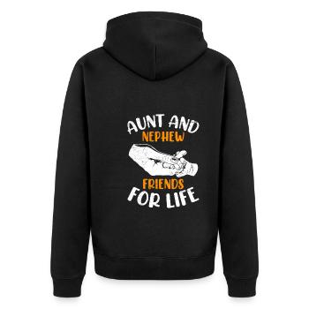 Tante et neveu Amis pour la vie Tante - Veste à capuche bio Premium Unisexe - noir - Dos - Nico (187cm)