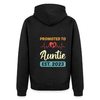 Promu tante 2023 Promotion Meilleure tante - Veste à capuche bio Premium Unisexe - noir - Dos - Nico (187cm)