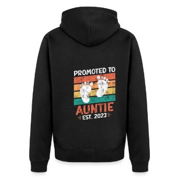 Promue à tante 2023 Promotion Meilleure tante - Veste à capuche bio Premium Unisexe - noir - Dos - Nico (187cm)