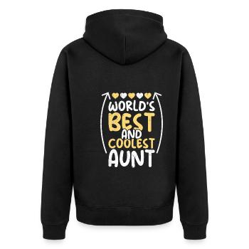 La super tante la plus cool et la meilleure du monde Super tante - Veste à capuche bio Premium Unisexe - noir - Dos - Nico (187cm)