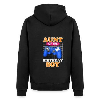 Best Aunt in the World Birthday Child Nephew Aunt - Unisex Premium Organic Zip Hoodie - black - Back - Nico (187cm)