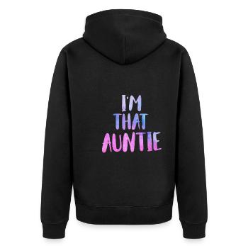 Je suis une telle tante Je suis cette tante Meilleure tante - Veste à capuche bio Premium Unisexe - noir - Dos - Nico (187cm)