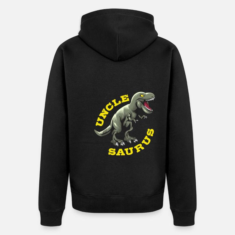 Oncle Saurus - Veste à capuche bio Premium Unisexe - noir