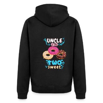 Oncle des deux bonbons Oncle de deux - Veste à capuche bio Premium Unisexe - noir - Dos - Nico (187cm)
